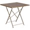 Flash Furniture 28&#x22; Brown Square Outdoor Furniture Patio Folding Table
